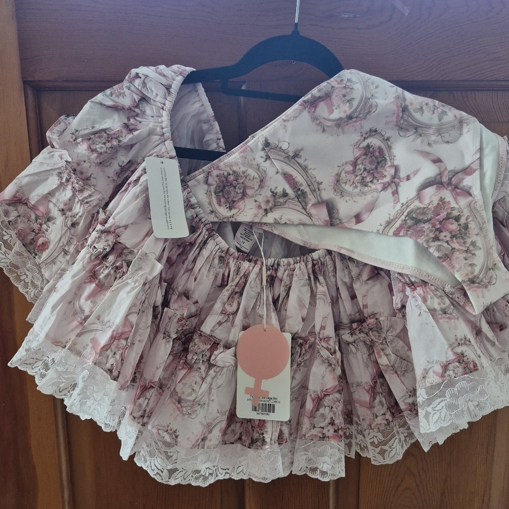 Selkie Pink Floral Skirt